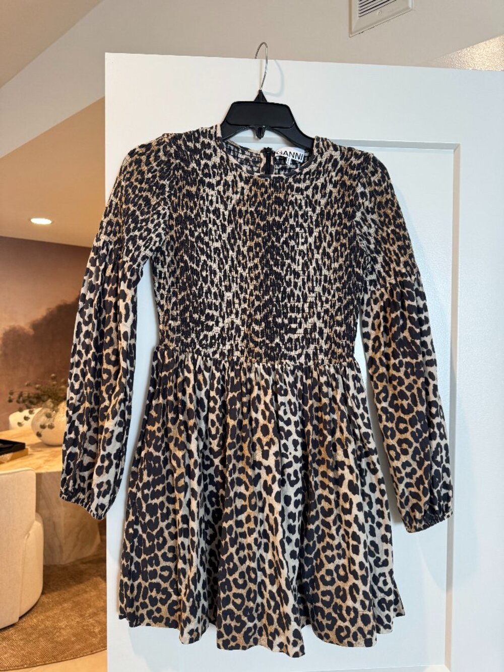 Ganni Cheetah Print Dress